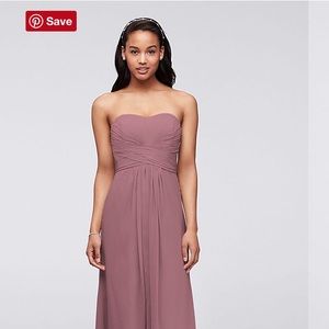 Long Strapless Bridesmaid / Prom Dress